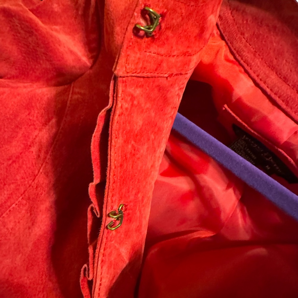 Suede Jacket With Ruffles - image 3